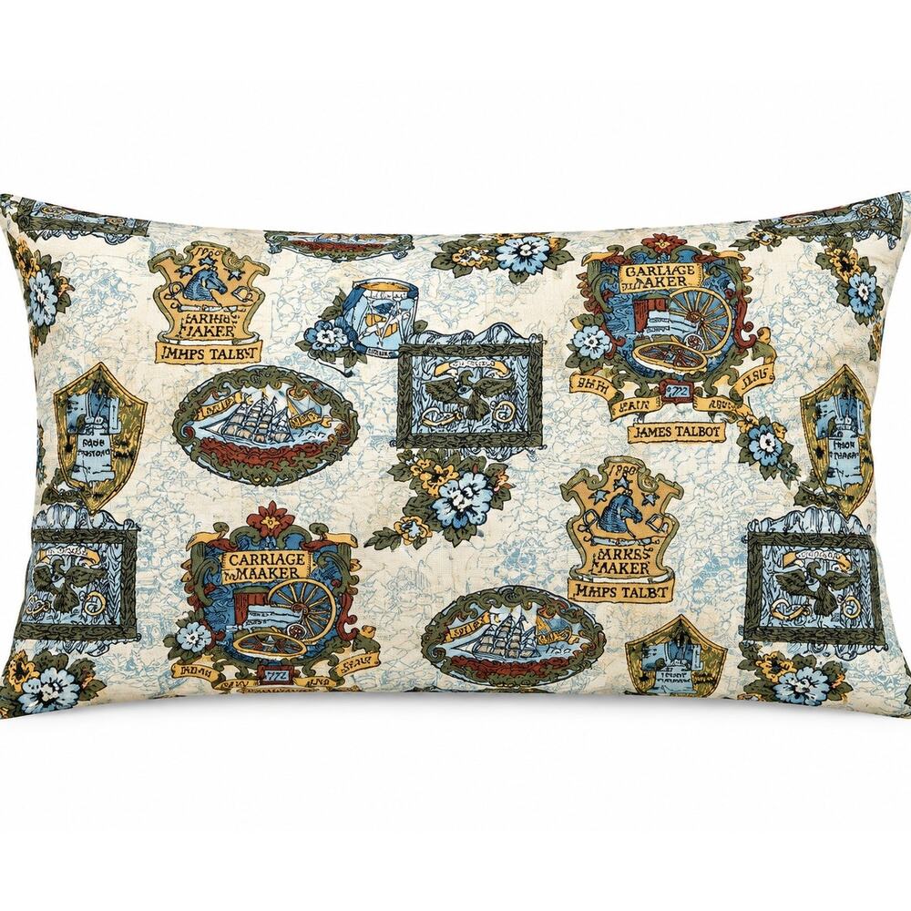 Handmade Americana Colonial Pillowcase Historic Trades Folk Art 19x32 Cottage